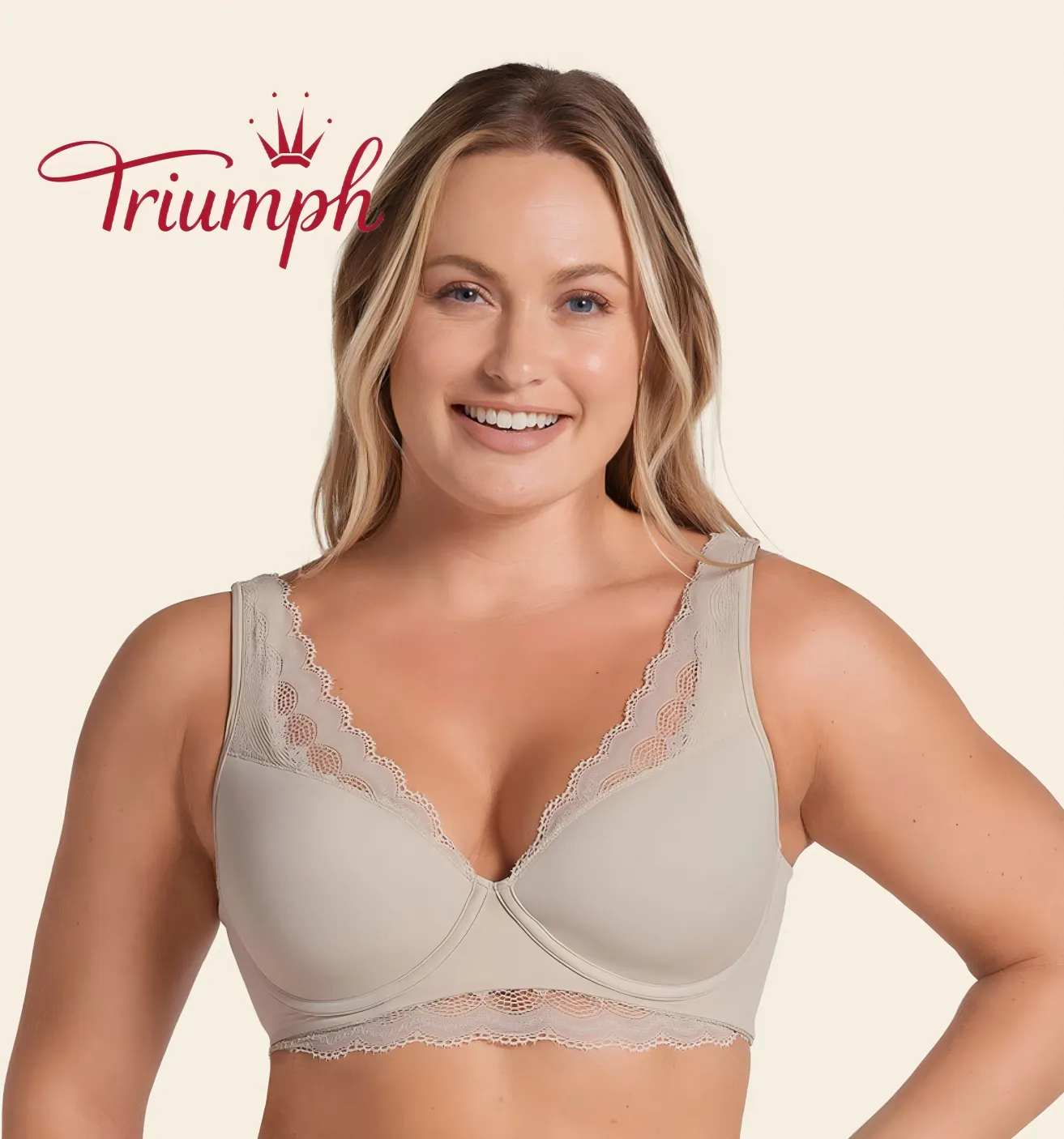 Triumph – 💖 Podprsenka s krajkou pro větší velikosti (3 ks)