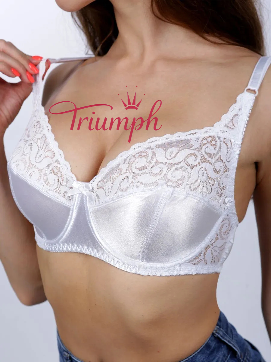 Triumph® 3 ks💖50% sleva✨🔥Podprsenka s elastickou krajkou a panely [65A-120H]