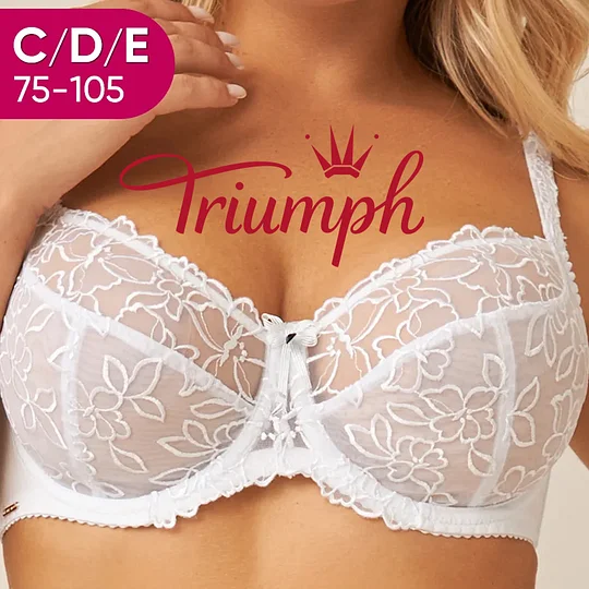 💖Triumph® balení 3 kusů ✨Průhledná podprsenka bez vycpávek pro velká prsa