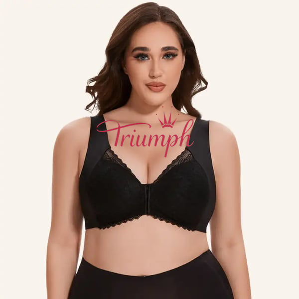 Triumph - (3 buc) Sutien de susținere fără sârmă cu închidere în față modelat 5D