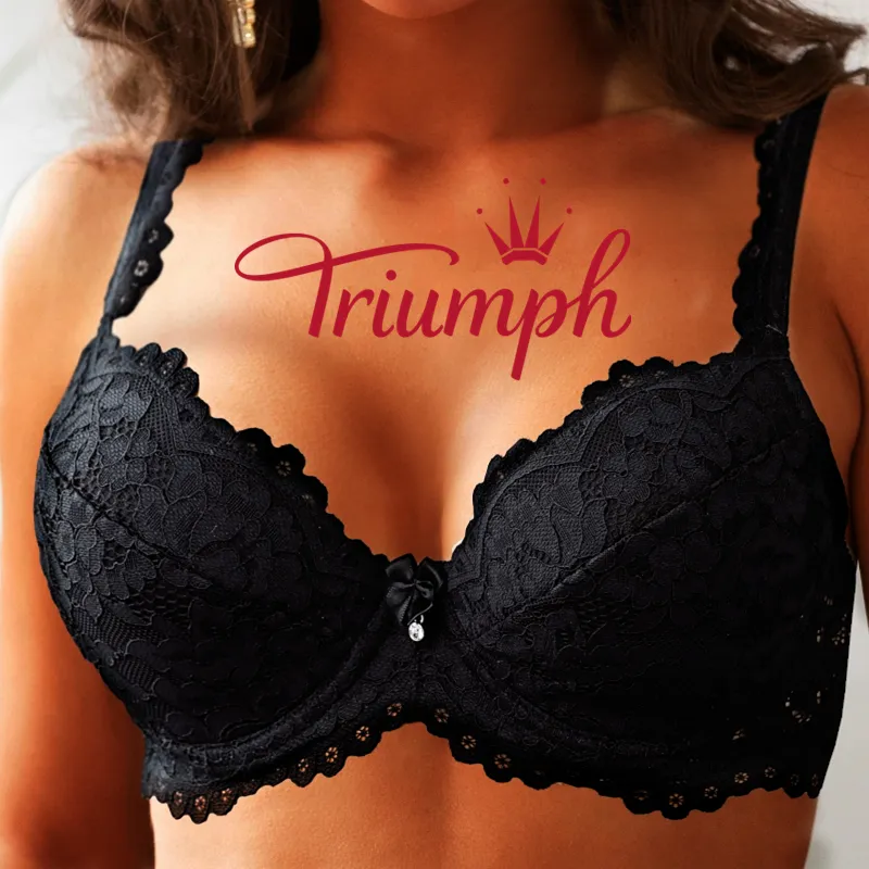 Triumph - 3 sztuki. ✨2024 NOWY REGULOWANY SEKSOWNY KORONKOWY BIUSTONOSZ W DUŻYM ROZMIARZE[65A-120H]