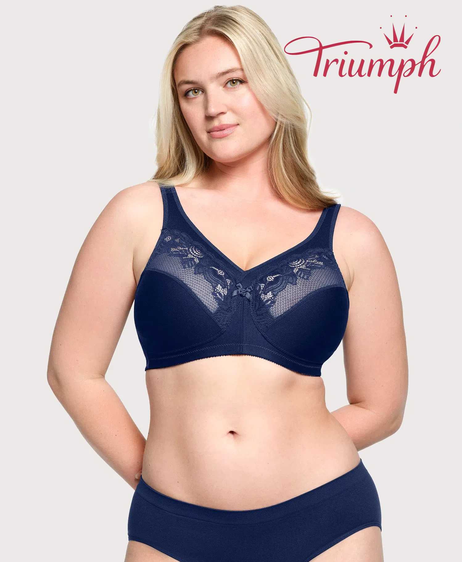 🔥Triumph - (3 ks) Velká krajková podprsenka s ultratenkým tvarujícím efektem