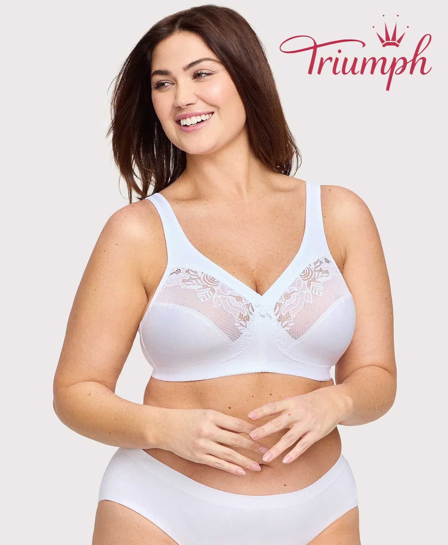 🔥Triumph - (3 ks) Velká krajková podprsenka s ultratenkým tvarujícím efektem