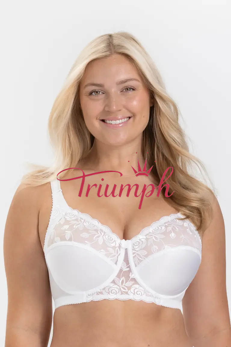 Triumph - (3 szt.) Biustonosz Full Cup z haftem