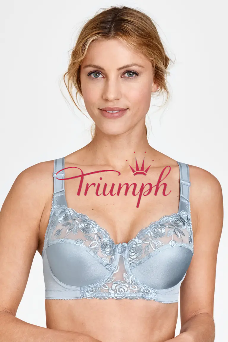Triumph - (3 szt.) Biustonosz Full Cup z haftem