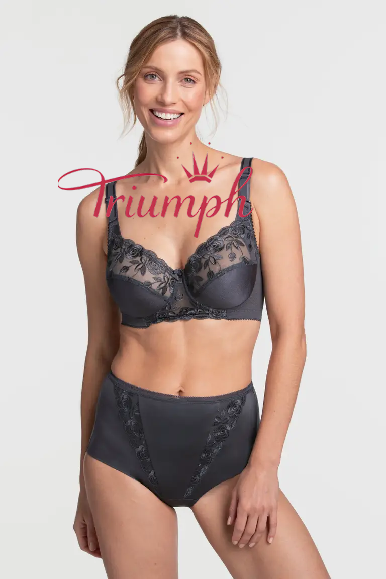 Triumph - (3 szt.) Biustonosz Full Cup z haftem