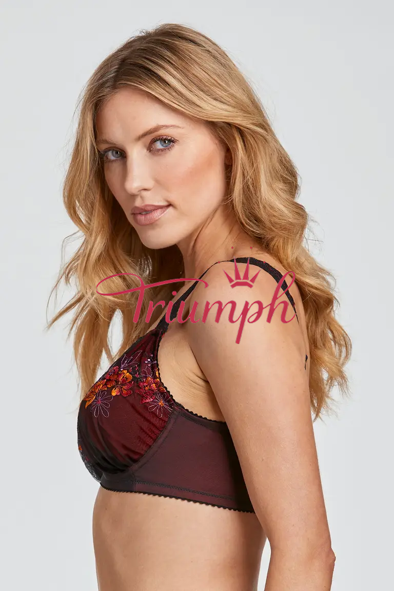 Triumph - 3 kusy✨Vyztužená tylová podprsenka s kosticí
