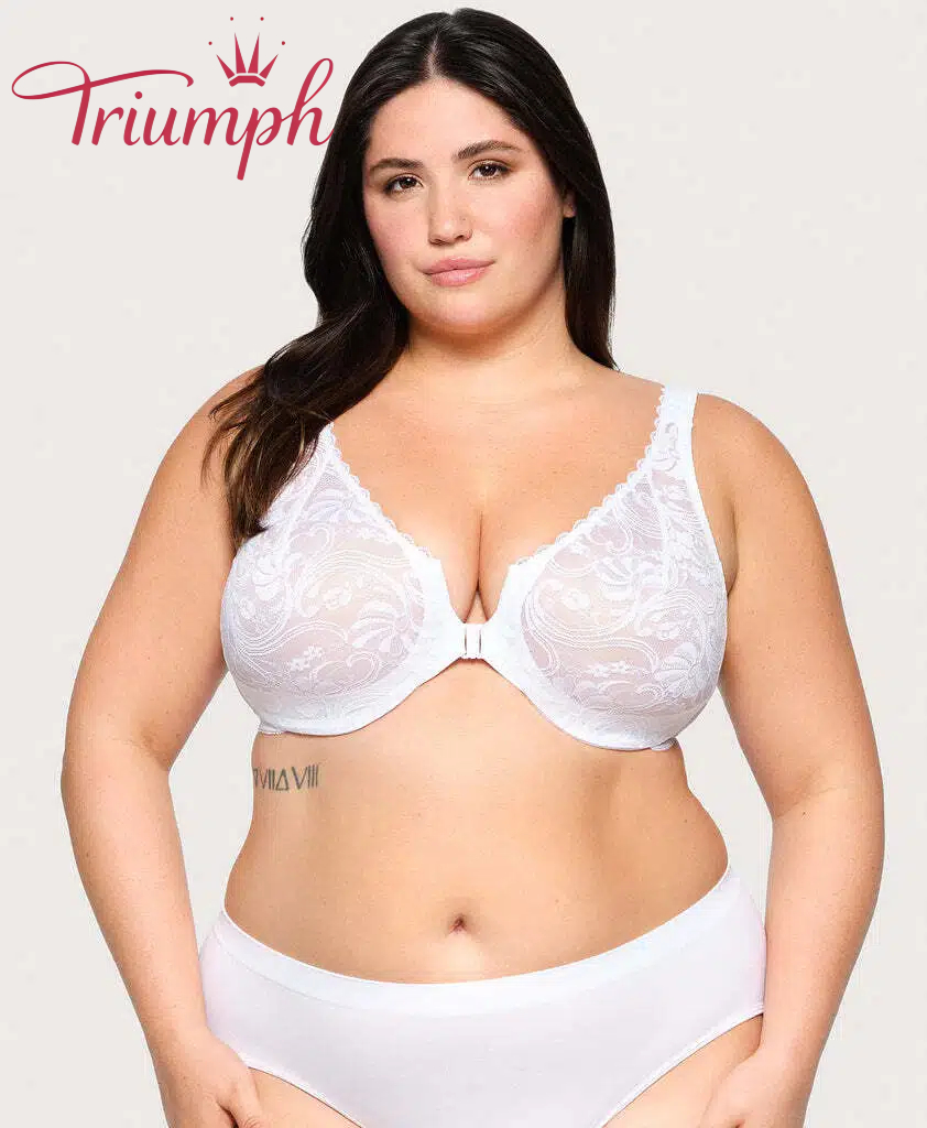 Triumph® 3 ks💖50% sleva✨Podprsenka z elastické krajky s předním zapínáním [65A-120H]