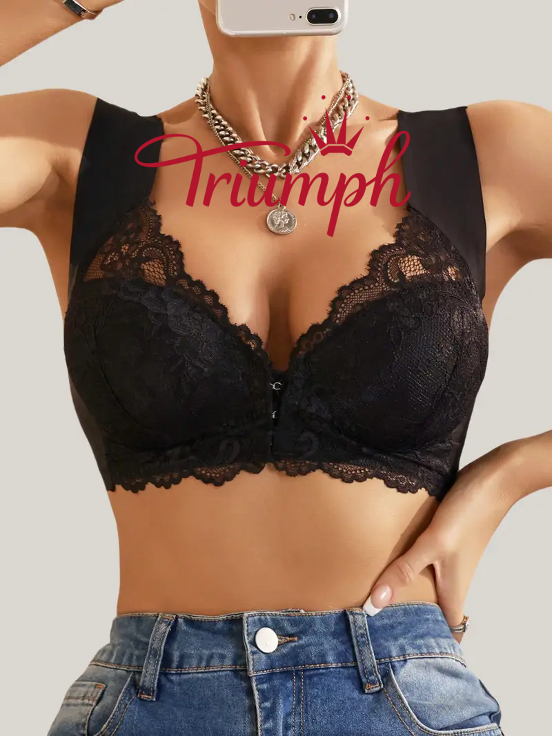 Triumph - 3 ks 💝 Krajková podprsenka s předním zipem, časově omezený výprodej✨✨