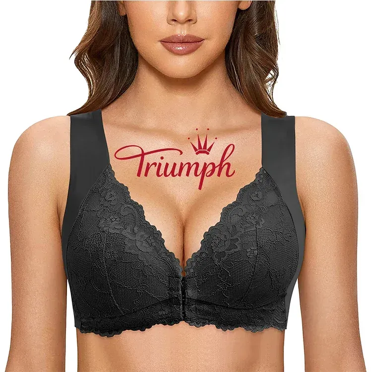 👙TRIUMPH – [3 ks]🔥Ultratenká sexy krajková podprsenka bez kostic s předním zapínáním [75A-110E]