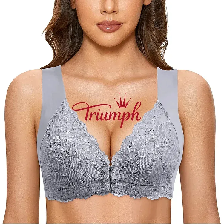 👙TRIUMPH – [3 ks]🔥Ultratenká sexy krajková podprsenka bez kostic s předním zapínáním [75A-110E]