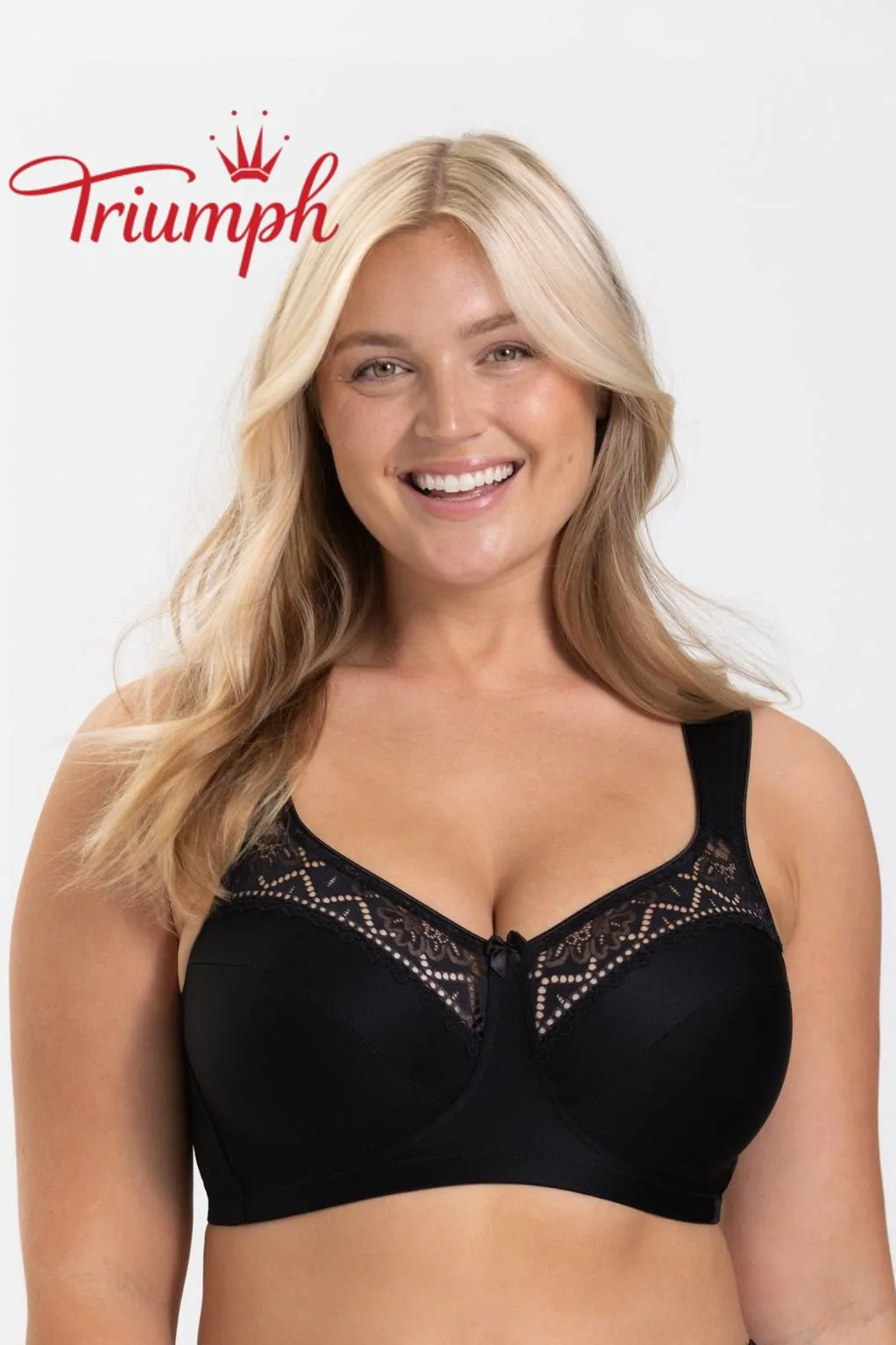 Triumph -【Kupte 1 a získáte 2 zdarma】Klasická černobílá podprsenka Hollow Comfort