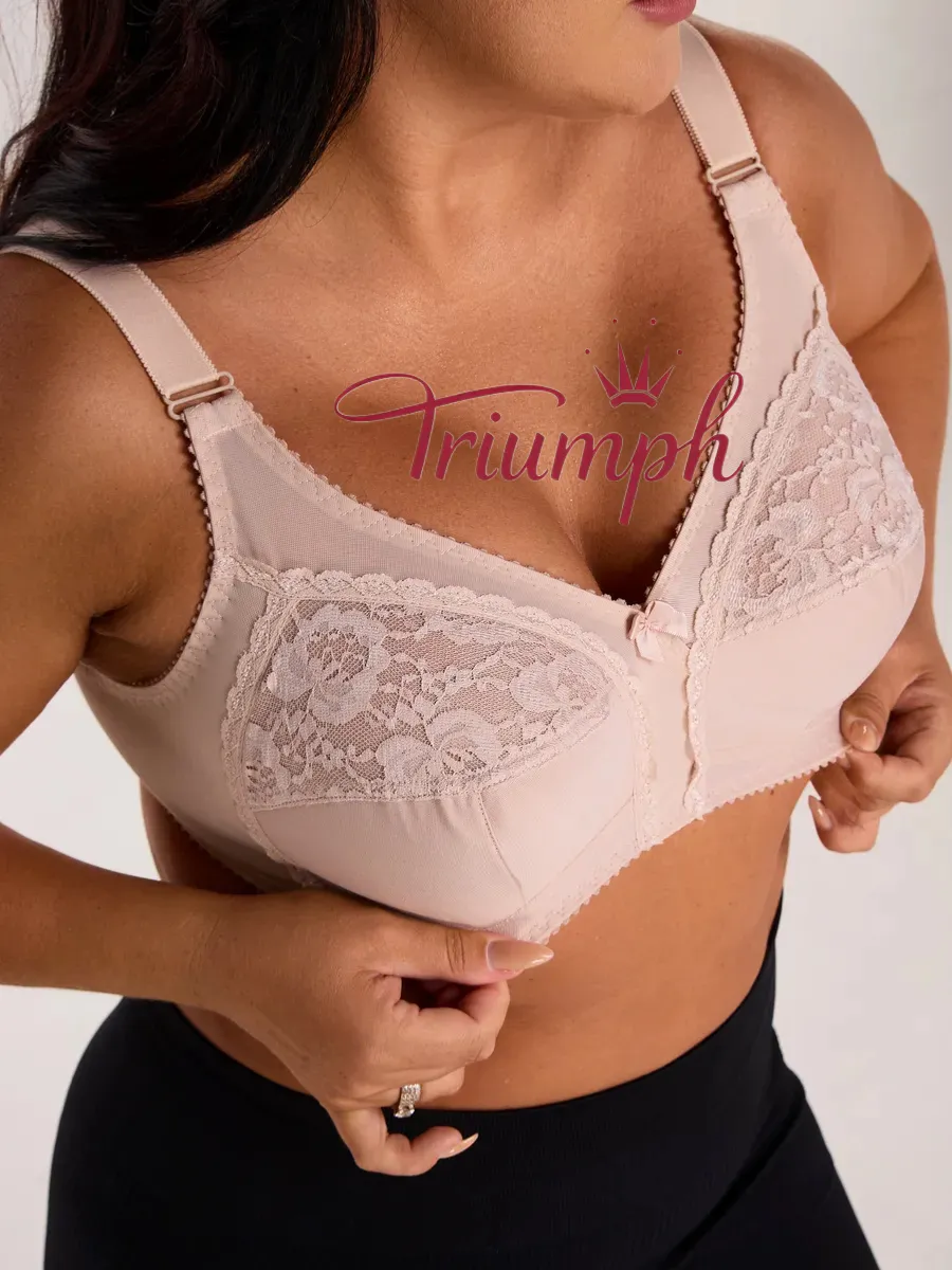 Triumph-(3 kusy)🥇Velká velikost podprsenky bez kostic