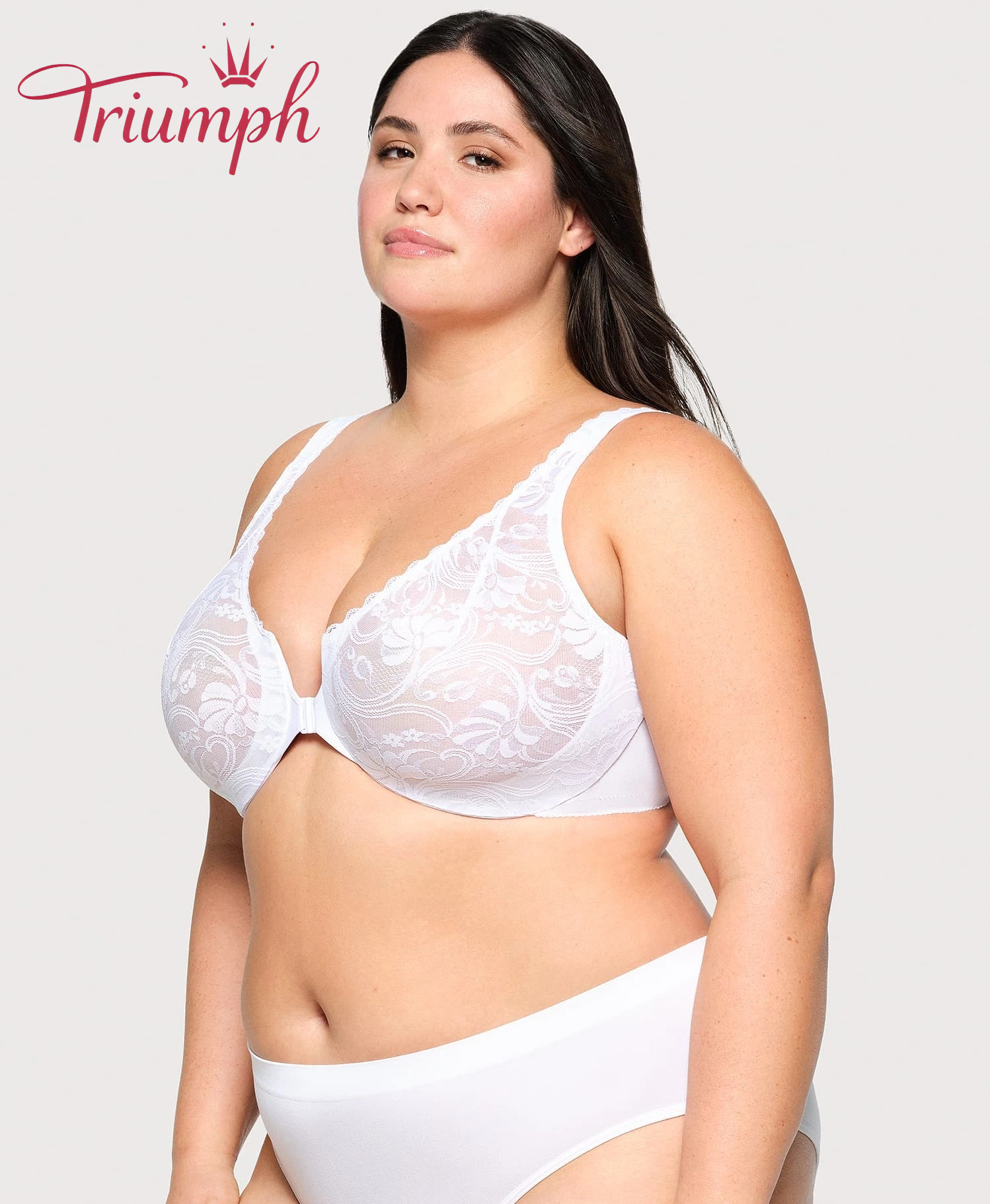 Triumph® 3 ks💖50% sleva✨Podprsenka z elastické krajky s předním zapínáním [65A-120H]