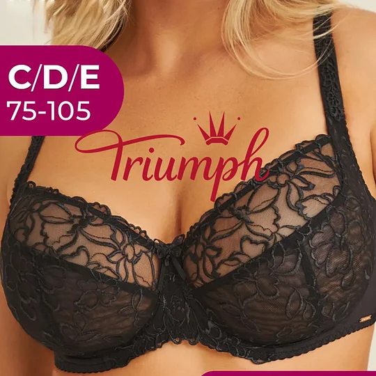 💖Triumph® balení 3 kusů ✨Průhledná podprsenka bez vycpávek pro velká prsa