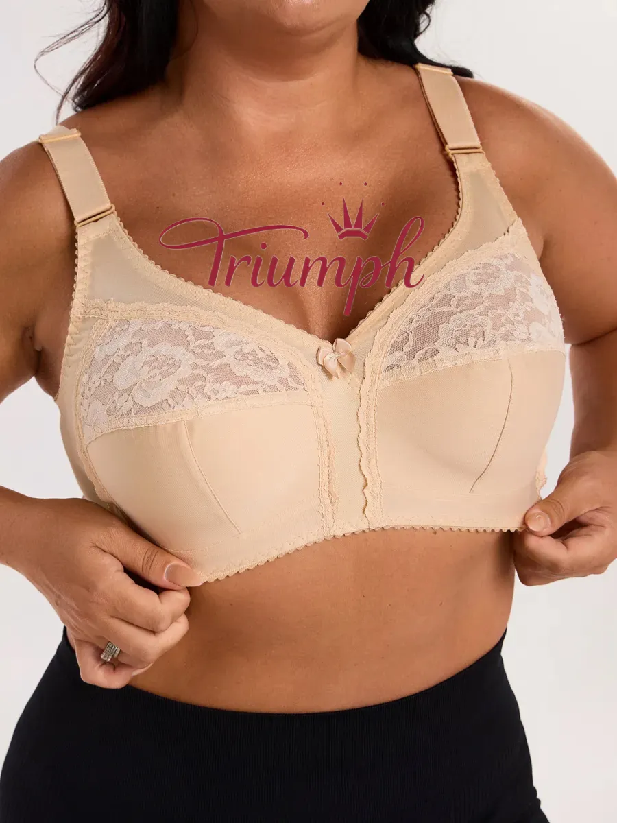 Triumph-(3 kusy)🥇Velká velikost podprsenky bez kostic