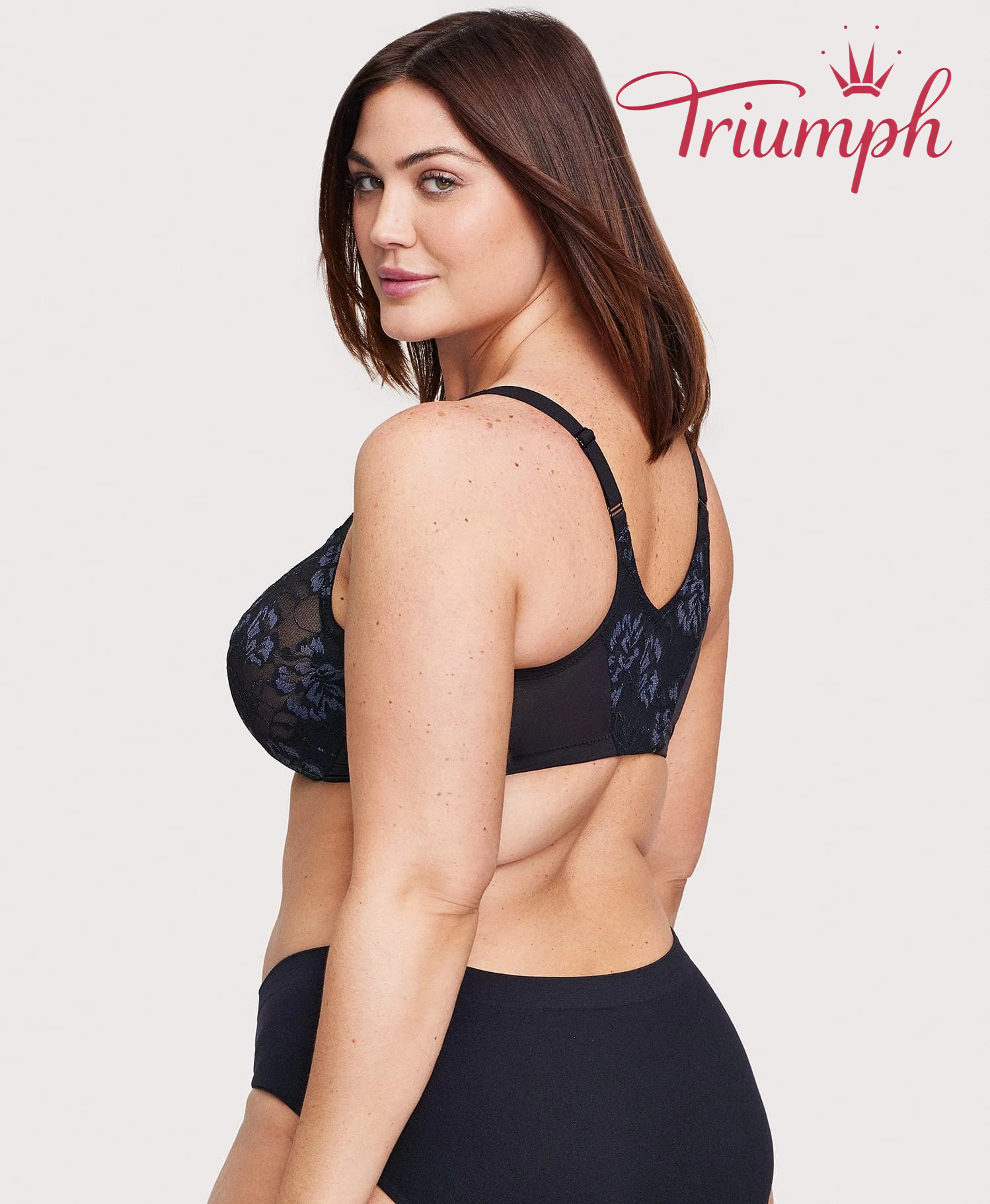 Triumph - (3 sztuki) Biustonosz koronkowy z zapięciem z przodu i z tyłu w kształcie litery T