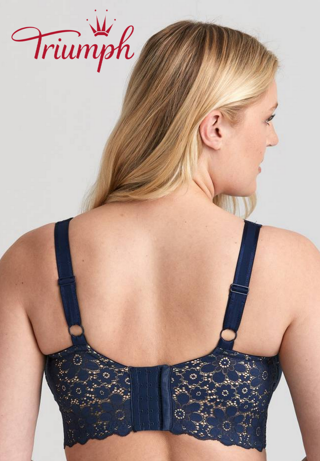 TRIUMPH - (3 KS) PUSH-UP PODPRSENKA S VYŠÍVANÝMI KVĚTY