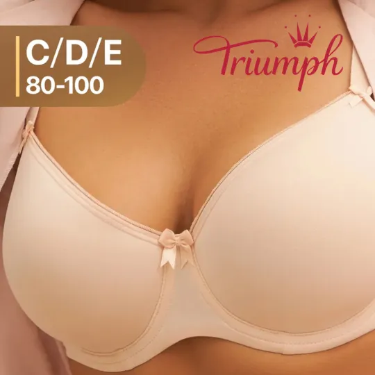 💖Balení 3 kusů podprsenky Triumph® ✨2025 Comfort Plus Size bez ramínek