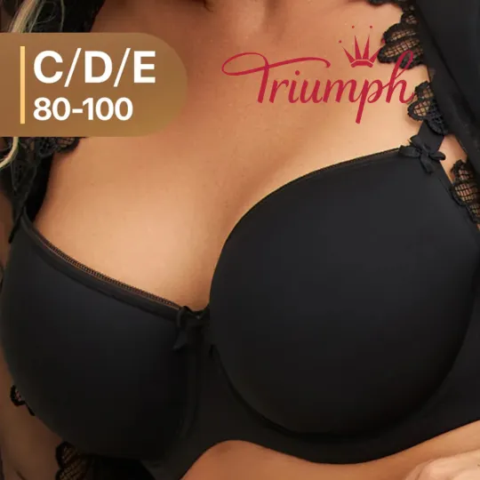 💖Balení 3 kusů podprsenky Triumph® ✨2025 Comfort Plus Size bez ramínek