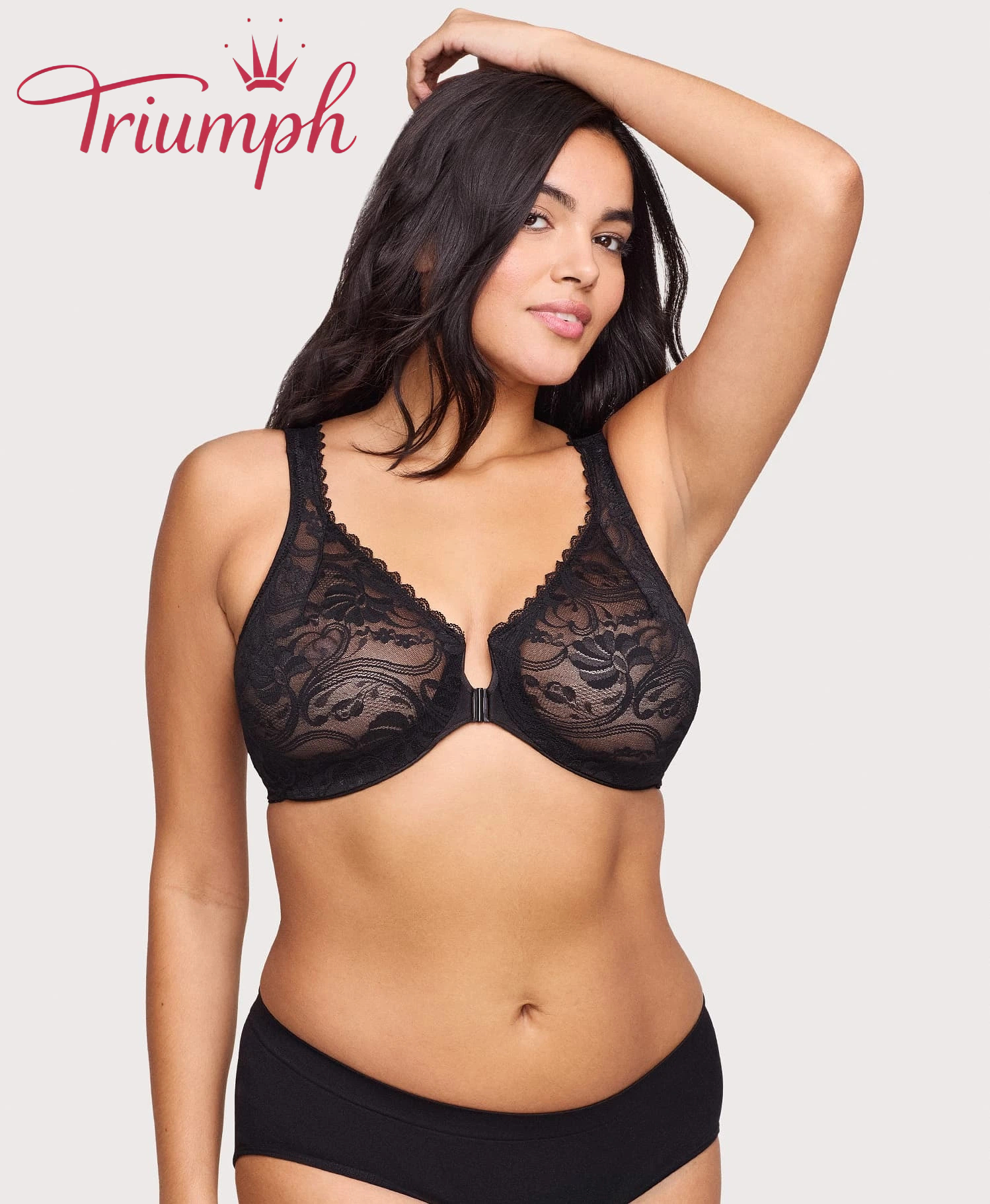 Triumph® 3 ks💖50% sleva✨Podprsenka z elastické krajky s předním zapínáním [65A-120H]