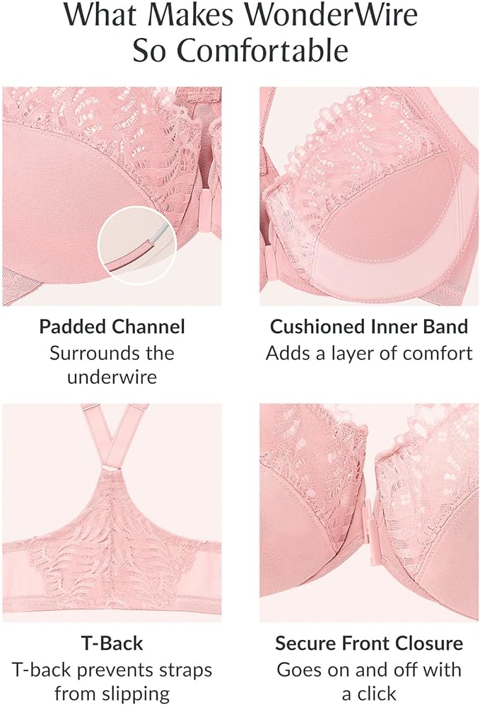 Triumph💥Women's Plus Size Front-close T-back Wonderwire Underwire-Kupte 1 a získáte 2 zdarma