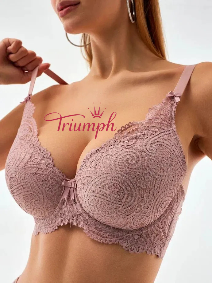 Triumph® 4 sztuki💖50% zniżki✨Koronkowy biustonosz Plus Size Głęboki V[65A-120H]