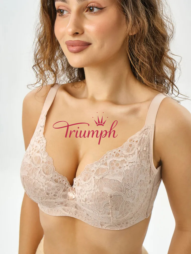 Triumph® 4 sztuki💖50% zniżki✨Bielizna koronkowa haftowana w dużych rozmiarach [65A-120H]