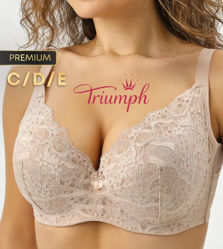 Triumph® 4 sztuki💖50% zniżki✨Bielizna koronkowa haftowana w dużych rozmiarach [65A-120H]