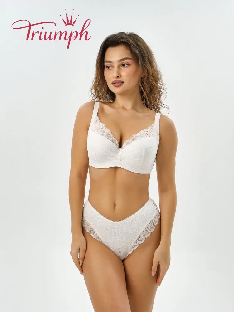 Triumph® 4 sztuki💖50% zniżki✨Bielizna koronkowa haftowana w dużych rozmiarach [65A-120H]