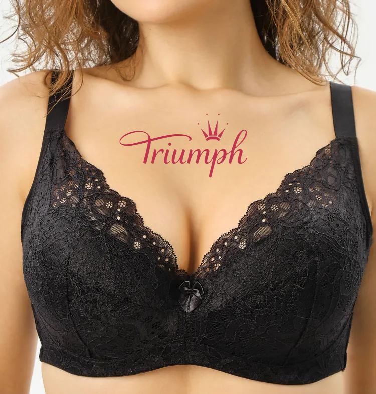 Triumph® 4 sztuki💖50% zniżki✨Bielizna koronkowa haftowana w dużych rozmiarach [65A-120H]