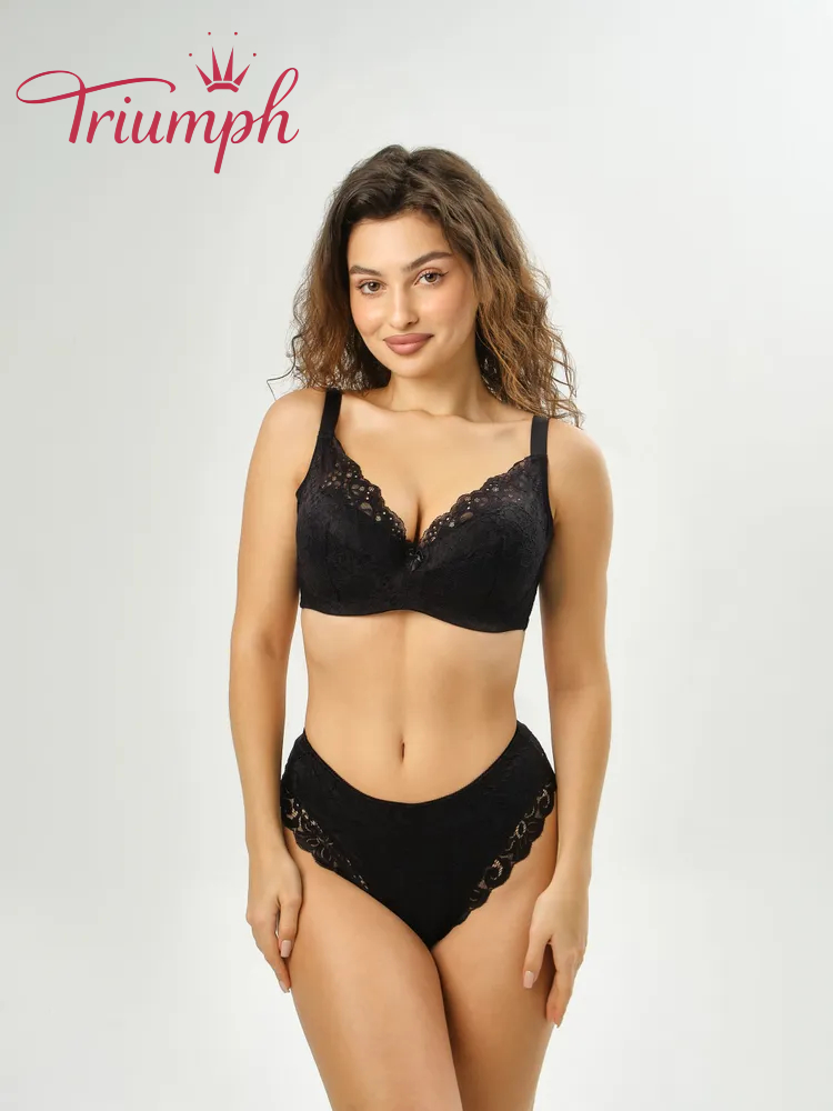 Triumph® 4 sztuki💖50% zniżki✨Bielizna koronkowa haftowana w dużych rozmiarach [65A-120H]