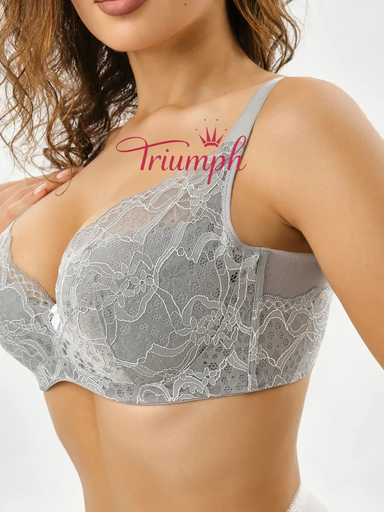 Triumph® 4 sztuki💖50% zniżki✨Bielizna koronkowa haftowana w dużych rozmiarach [65A-120H]