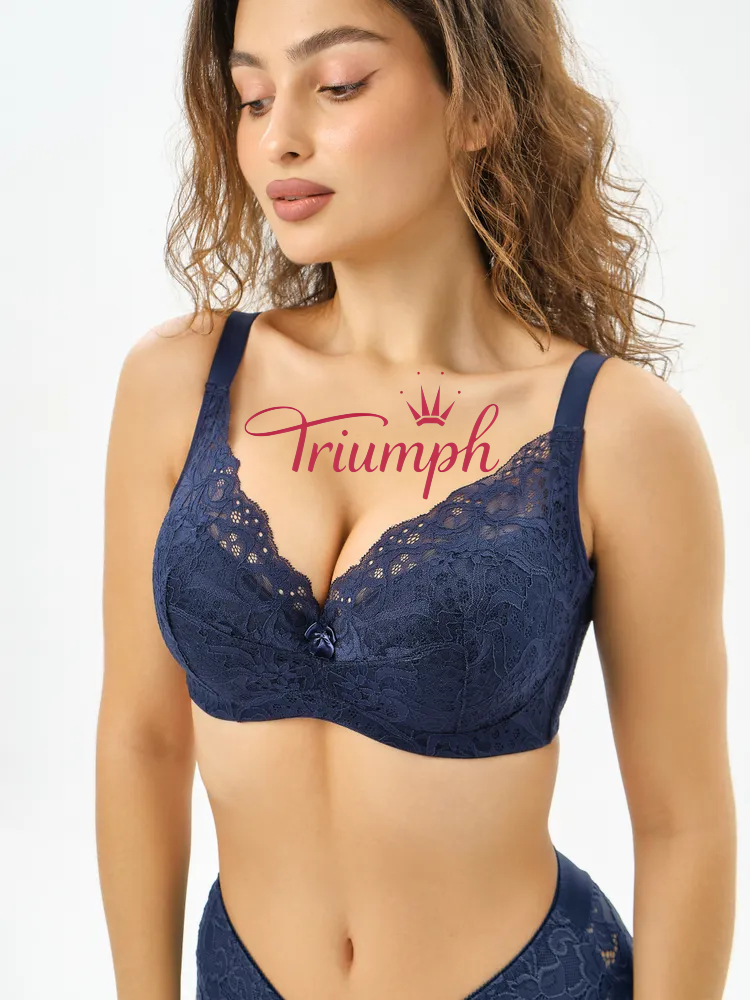 Triumph® 4 sztuki💖50% zniżki✨Bielizna koronkowa haftowana w dużych rozmiarach [65A-120H]
