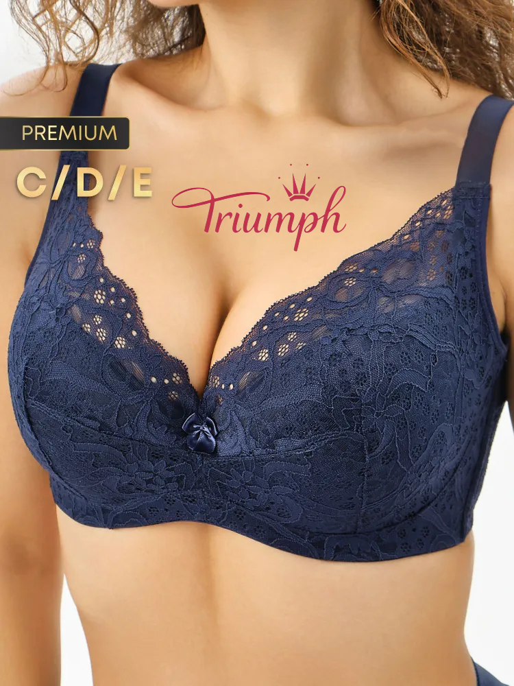 Triumph® 4 sztuki💖50% zniżki✨Bielizna koronkowa haftowana w dużych rozmiarach [65A-120H]