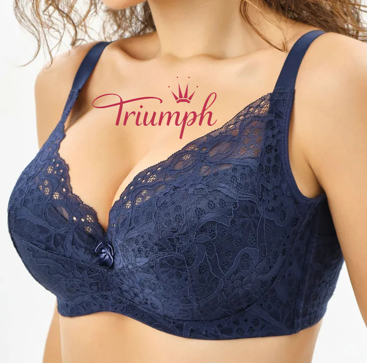 Triumph® 4 sztuki💖50% zniżki✨Bielizna koronkowa haftowana w dużych rozmiarach [65A-120H]