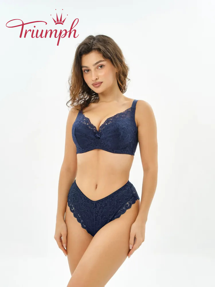 Triumph® 4 sztuki💖50% zniżki✨Bielizna koronkowa haftowana w dużych rozmiarach [65A-120H]