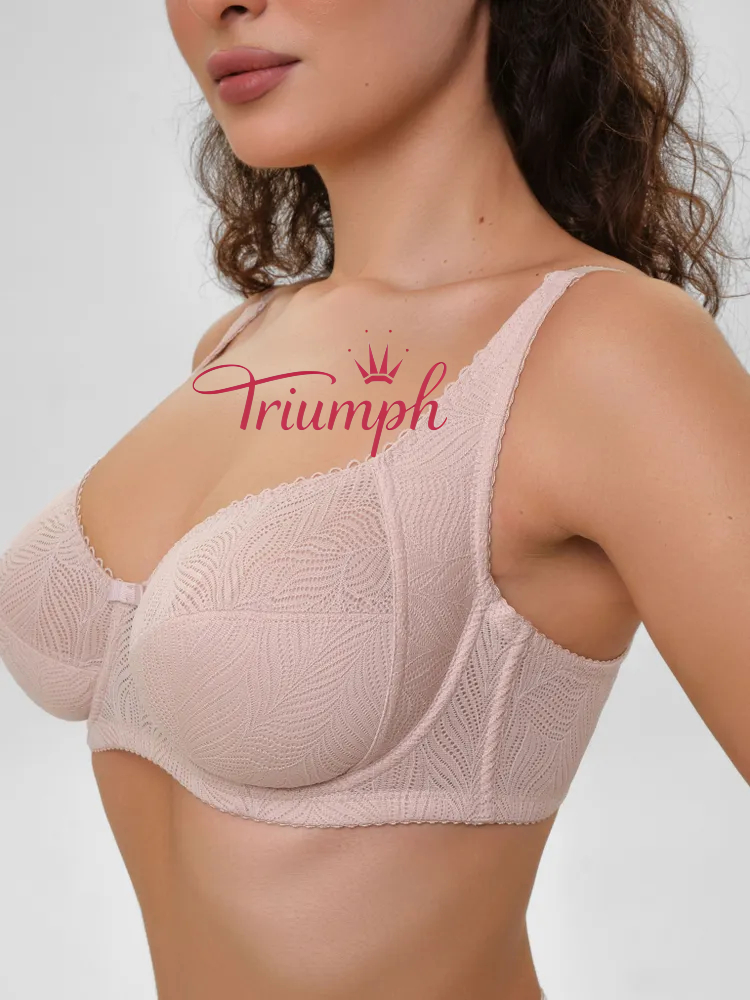 Triumph® 3 ks💖50% sleva✨Podprsenka s potiskem a krajkou bez kostic [65A-120H]