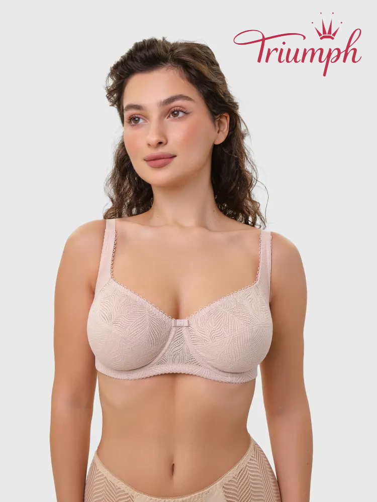 Triumph® 3 ks💖50% sleva✨Podprsenka s potiskem a krajkou bez kostic [65A-120H]
