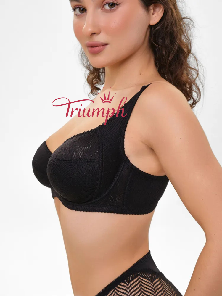 Triumph® 3 ks💖50% sleva✨Podprsenka s potiskem a krajkou bez kostic [65A-120H]