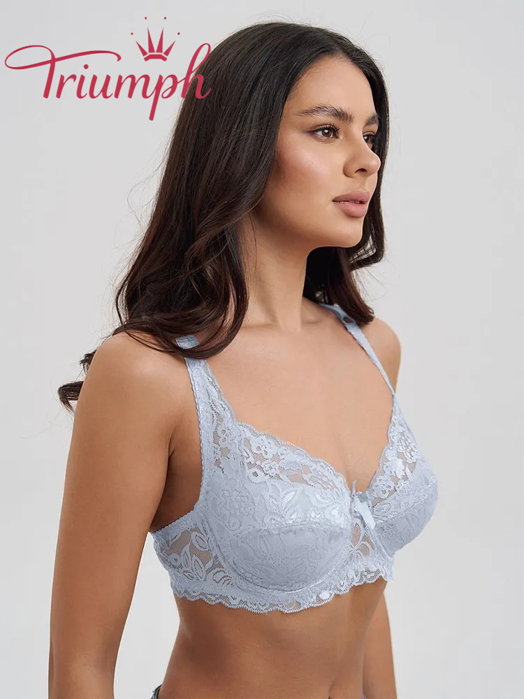 Triumph® 3 ks💖50% sleva✨🔥Podprsenka s mašlí a krajkovým potiskem [65A-120H]