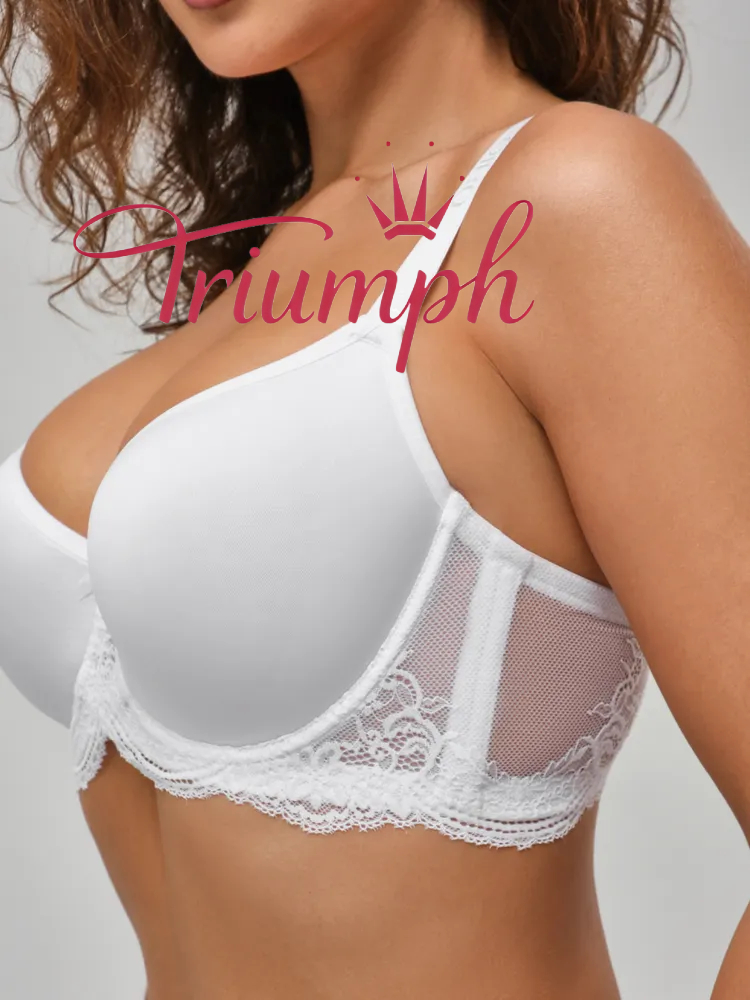 Triumph - 3 kusy 🔥Podprsenka s krajkovými panely pro větší velikosti 2025
