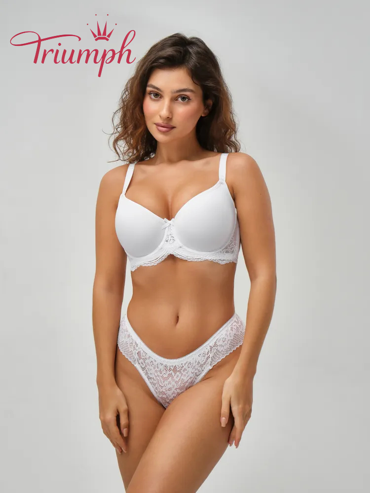 Triumph - 3 kusy 🔥Podprsenka s krajkovými panely pro větší velikosti 2025