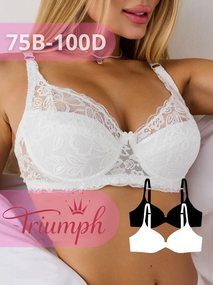 Triumph® 3 ks💖50% sleva✨🔥Krajková podprsenka velké velikosti [65A-120H]