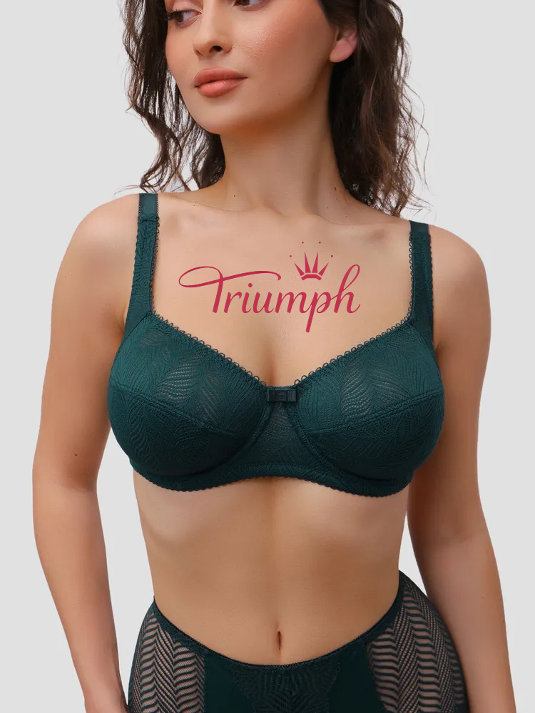 Triumph® 3 ks💖50% sleva✨Podprsenka s potiskem a krajkou bez kostic [65A-120H]