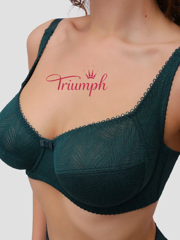 Triumph® 3 ks💖50% sleva✨Podprsenka s potiskem a krajkou bez kostic [65A-120H]
