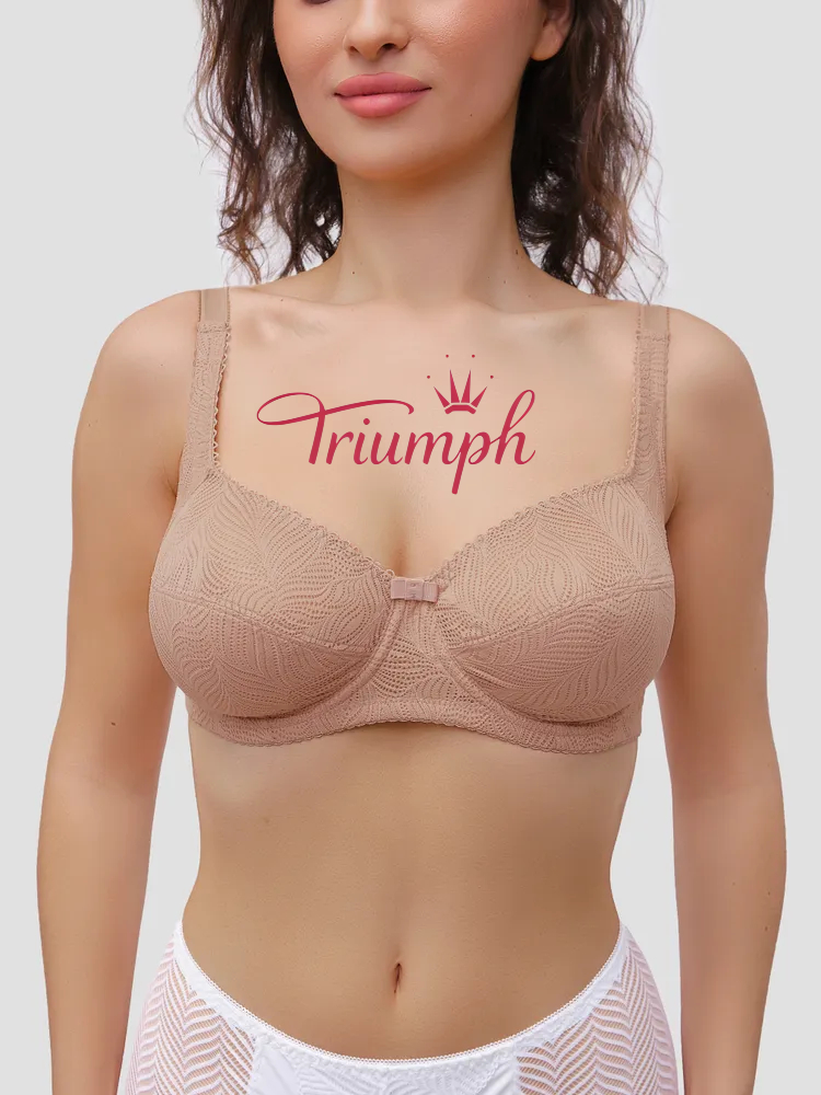 Triumph® 3 ks💖50% sleva✨Podprsenka s potiskem a krajkou bez kostic [65A-120H]