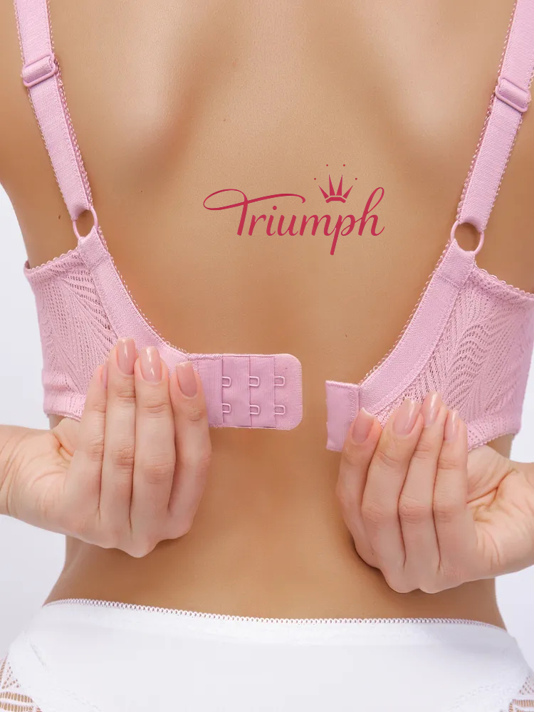 Triumph® 3 ks💖50% sleva✨Podprsenka s potiskem a krajkou bez kostic [65A-120H]