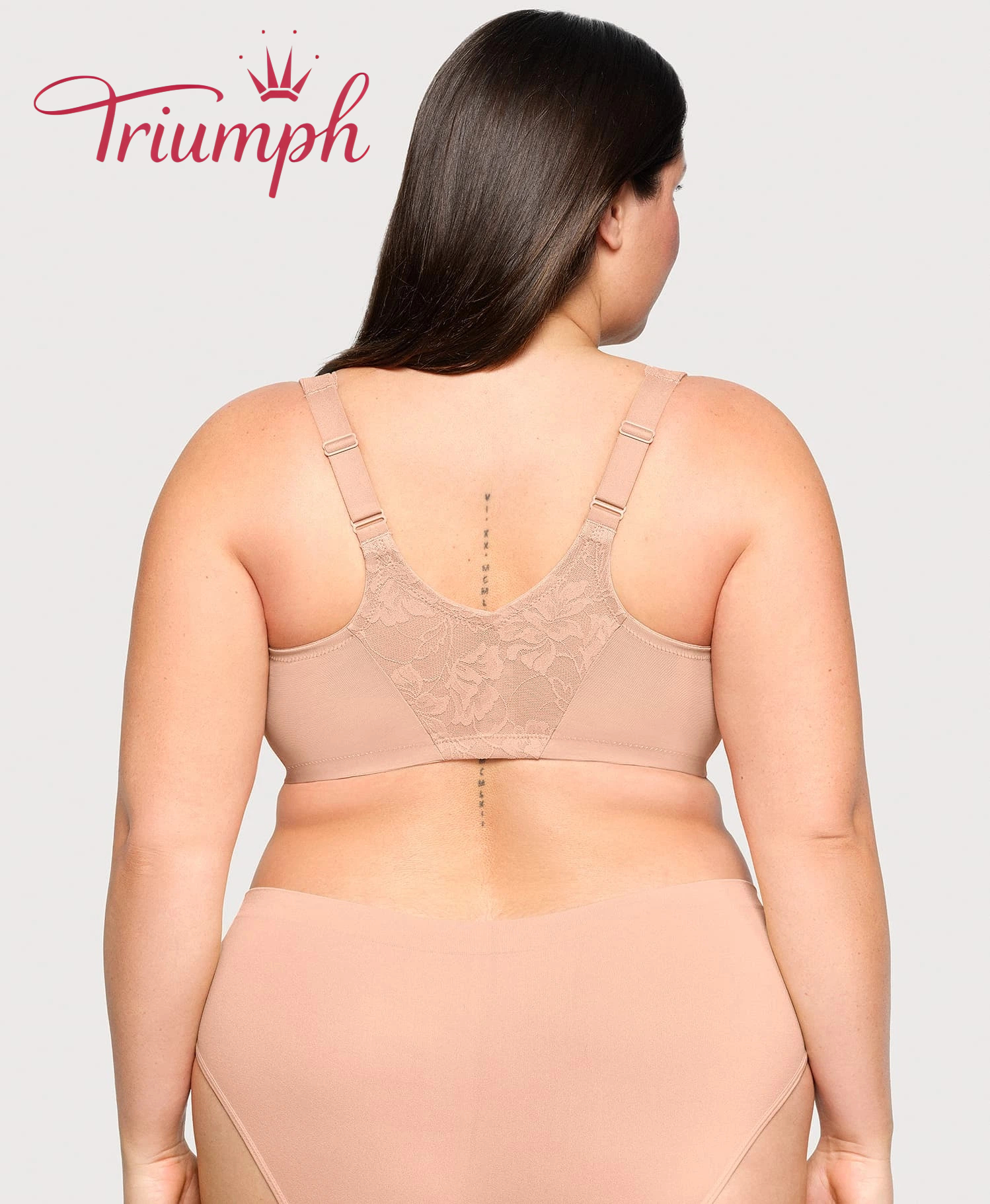 Triumph - (3 sztuki) Biustonosz koronkowy z zapięciem z przodu i z tyłu w kształcie litery T