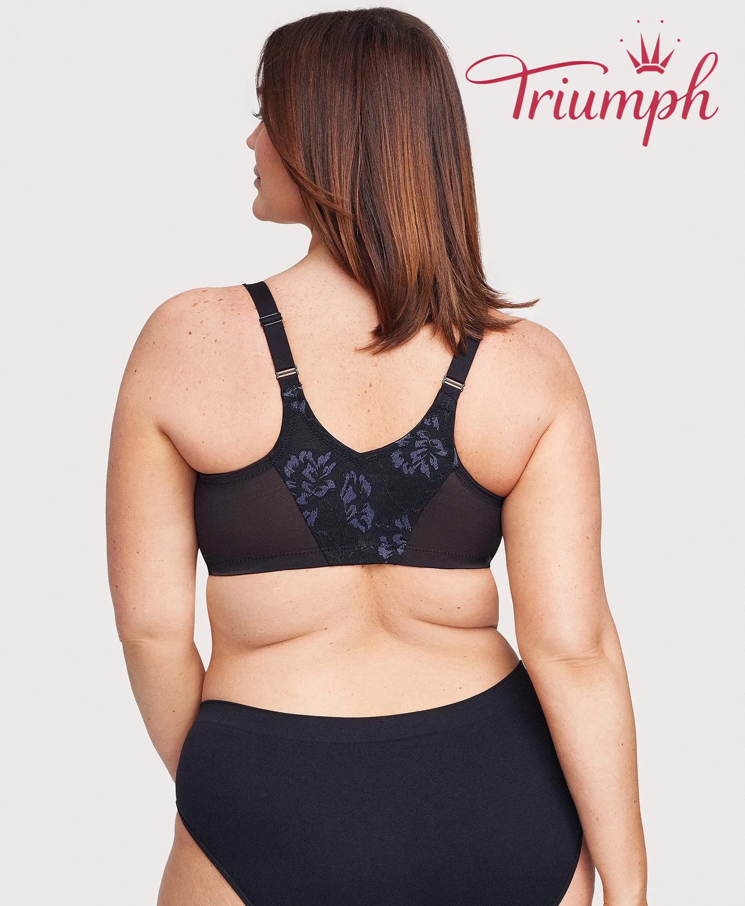 Triumph - (3 sztuki) Biustonosz koronkowy z zapięciem z przodu i z tyłu w kształcie litery T